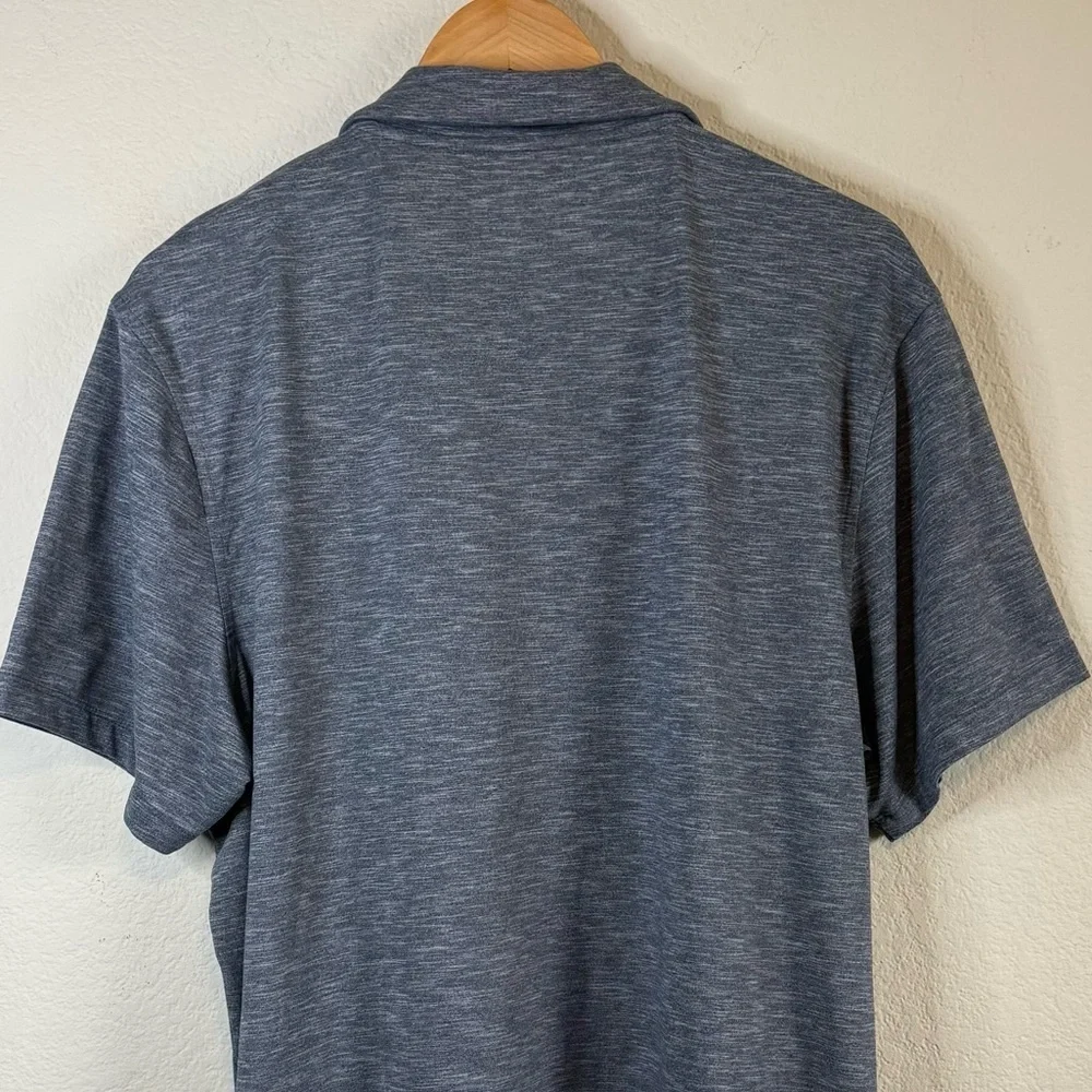 J Crew Gray Performance Short Sleeve Polo Shirt Lightweight Casual Top Size XL